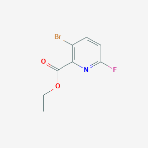 molecular formula C8H7BrFNO2 B1420890 Ethyl 3-bromo-6-fluoropyridine-2-carboxylate CAS No. 1214377-16-8