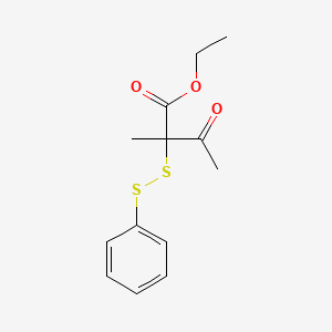 molecular formula C13H16O3S2 B14208917 Ethyl 2-methyl-3-oxo-2-(phenyldisulfanyl)butanoate CAS No. 918107-27-4