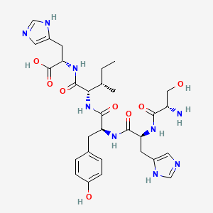 molecular formula C30H41N9O8 B14208918 L-Histidine, L-seryl-L-histidyl-L-tyrosyl-L-isoleucyl- CAS No. 791067-39-5