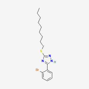 5-(2-Bromophenyl)-3-(nonylsulfanyl)-1H-1,2,4-triazole