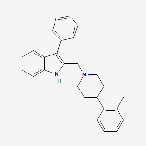 2-{[4-(2,6-Dimethylphenyl)piperidin-1-yl]methyl}-3-phenyl-1H-indole