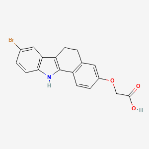 molecular formula C18H14BrNO3 B14209004 [(8-Bromo-6,11-dihydro-5H-benzo[a]carbazol-3-yl)oxy]acetic acid CAS No. 824933-40-6