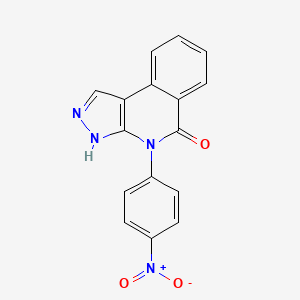 4-(4-Nitrophenyl)-3,4-dihydro-5H-pyrazolo[3,4-c]isoquinolin-5-one