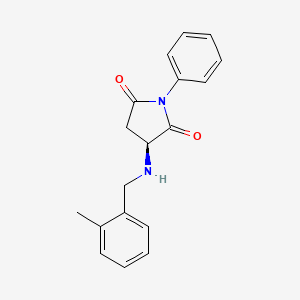 (3S)-3-{[(2-Methylphenyl)methyl]amino}-1-phenylpyrrolidine-2,5-dione