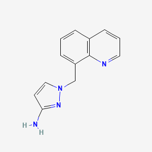 molecular formula C13H12N4 B1420912 1-(喹啉-8-基甲基)-1H-吡唑-3-胺 CAS No. 1183577-36-7