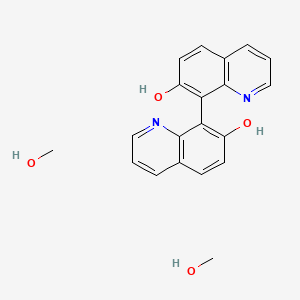 7,7'-Dihydroxy-8,8'-biquinolyl dimethanol solvate