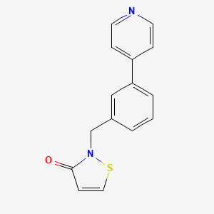 molecular formula C15H12N2OS B14209154 2-{[3-(Pyridin-4-yl)phenyl]methyl}-1,2-thiazol-3(2H)-one CAS No. 918108-00-6