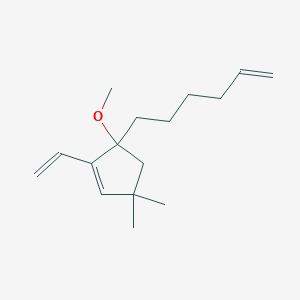 1-Ethenyl-5-(hex-5-EN-1-YL)-5-methoxy-3,3-dimethylcyclopent-1-ene