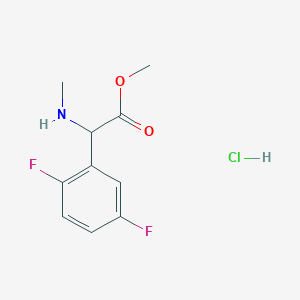 molecular formula C10H12ClF2NO2 B1420917 2-(2,5-二氟苯基)-2-(甲基氨基)乙酸甲酯盐酸盐 CAS No. 1251923-11-1