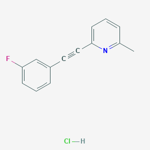 2-[2-(3-Fluorophenyl)ethynyl]-6-methylpyridine;hydrochloride