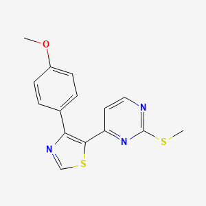 4-[4-(4-Methoxyphenyl)-1,3-thiazol-5-yl]-2-(methylsulfanyl)pyrimidine