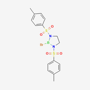 molecular formula C16H18BBrN2O4S2 B14209284 1,3,2-Diazaborolidine, 2-bromo-1,3-bis[(4-methylphenyl)sulfonyl]- CAS No. 836637-10-6