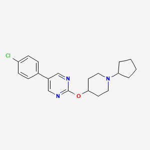 Pyrimidine, 5-(4-chlorophenyl)-2-[(1-cyclopentyl-4-piperidinyl)oxy]-