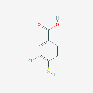 B1420931 3-Chloro-4-sulfanylbenzoic acid CAS No. 33029-25-3