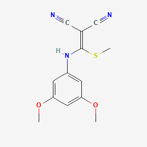 [(3,5-Dimethoxyanilino)(methylsulfanyl)methylidene]propanedinitrile