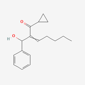 1-Cyclopropyl-2-[hydroxy(phenyl)methyl]hept-2-en-1-one