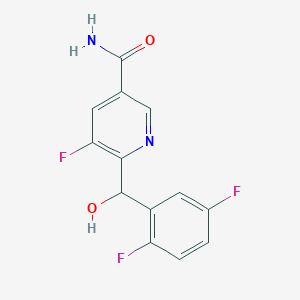 6-[(2,5-Difluorophenyl)(hydroxy)methyl]-5-fluoropyridine-3-carboxamide