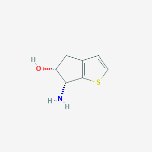 4H-Cyclopenta[b]thiophene-5-ol, 6-amino-5,6-dihydro-, (5R,6R)-