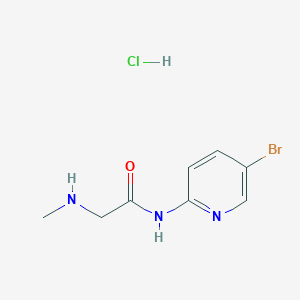 molecular formula C8H11BrClN3O B1420937 N-(5-溴吡啶-2-基)-2-(甲基氨基)乙酰胺盐酸盐 CAS No. 1240528-42-0