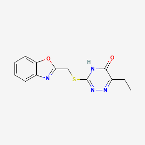 3-{[(1,3-Benzoxazol-2-yl)methyl]sulfanyl}-6-ethyl-1,2,4-triazin-5(2H)-one