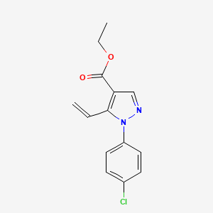 molecular formula C14H13ClN2O2 B14209417 1-(4-Chlorophenyl)-5-vinyl-1H-pyrazole-4-carboxylic acid ethyl ester CAS No. 786727-23-9