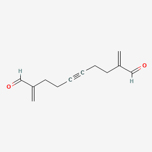 molecular formula C12H14O2 B14209418 5-Decynedial, 2,9-bis(methylene)- CAS No. 832688-89-8