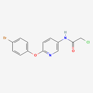 molecular formula C13H10BrClN2O2 B1420950 N-[6-(4-bromophenoxy)pyridin-3-yl]-2-chloroacetamide CAS No. 1235438-88-6