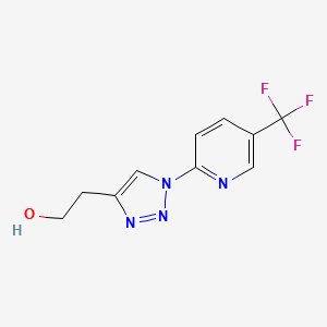 molecular formula C10H9F3N4O B1420951 2-{1-[5-(三氟甲基)吡啶-2-基]-1H-1,2,3-三唑-4-基}乙醇 CAS No. 1240526-47-9