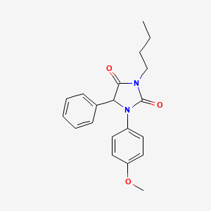 molecular formula C20H22N2O3 B14209558 3-Butyl-1-(4-methoxyphenyl)-5-phenylimidazolidine-2,4-dione CAS No. 827622-74-2