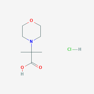 molecular formula C8H16ClNO3 B1420956 2-Methyl-2-(morpholin-4-yl)propanoic acid hydrochloride CAS No. 375397-37-8