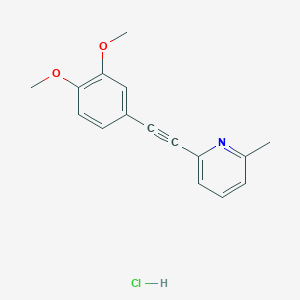 2-[2-(3,4-Dimethoxyphenyl)ethynyl]-6-methylpyridine;hydrochloride