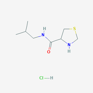 molecular formula C8H17ClN2OS B1420959 N-(2-methylpropyl)-1,3-thiazolidine-4-carboxamide hydrochloride CAS No. 1251923-33-7
