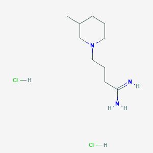 molecular formula C10H23Cl2N3 B1420960 4-(3-Methylpiperidin-1-yl)butanimidamide dihydrochloride CAS No. 1240529-03-6