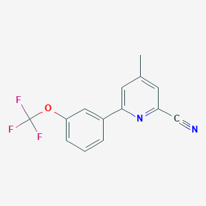 4-Methyl-6-[3-(trifluoromethoxy)phenyl]pyridine-2-carbonitrile