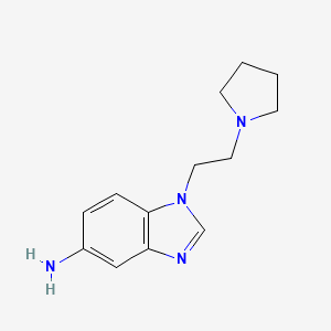 1H-Benzimidazol-5-amine, 1-[2-(1-pyrrolidinyl)ethyl]-