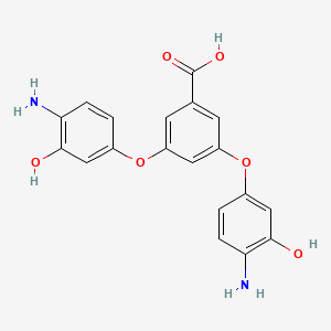 molecular formula C19H16N2O6 B14209685 3,5-Bis(4-amino-3-hydroxyphenoxy)benzoic acid CAS No. 791059-27-3