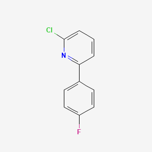 molecular formula C11H7ClFN B1420972 2-氯-6-(4-氟苯基)吡啶 CAS No. 1214354-55-8