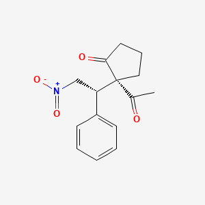 (2S)-2-Acetyl-2-[(1S)-2-nitro-1-phenylethyl]cyclopentan-1-one