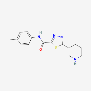 B1420997 N-(4-methylphenyl)-5-piperidin-3-yl-1,3,4-thiadiazole-2-carboxamide CAS No. 1217862-62-8