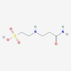 B14210018 2-[(3-Amino-3-oxopropyl)amino]ethane-1-sulfonic acid CAS No. 843660-11-7