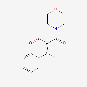 B14210069 1-(Morpholin-4-yl)-2-(1-phenylethylidene)butane-1,3-dione CAS No. 827574-19-6