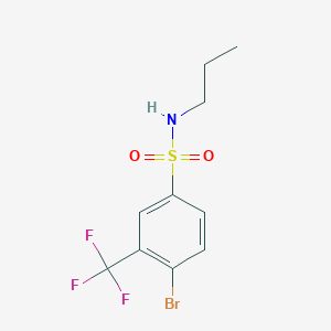 molecular formula C10H11BrF3NO2S B1421009 4-溴-N-丙基-3-(三氟甲基)苯磺酰胺 CAS No. 1020253-00-2