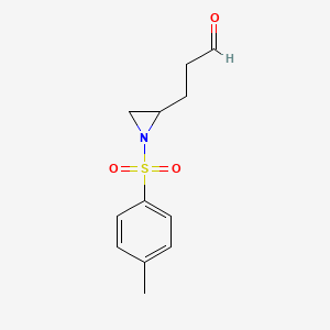 molecular formula C12H15NO3S B14210127 3-[1-(4-Methylbenzene-1-sulfonyl)aziridin-2-yl]propanal CAS No. 918160-48-2