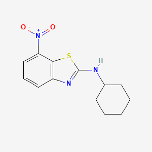 molecular formula C13H15N3O2S B14210143 2-Benzothiazolamine, N-cyclohexyl-7-nitro- CAS No. 820101-59-5