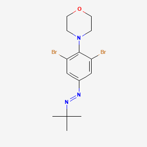 molecular formula C14H19Br2N3O B14210152 Morpholine, 4-[2,6-dibromo-4-[(1,1-dimethylethyl)azo]phenyl]- CAS No. 832077-32-4