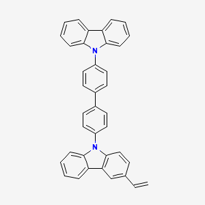 molecular formula C38H26N2 B14210165 9-[4'-(9H-Carbazol-9-yl)[1,1'-biphenyl]-4-yl]-3-ethenyl-9H-carbazole CAS No. 728045-11-2