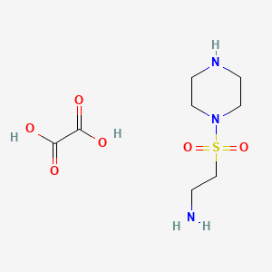 molecular formula C8H17N3O6S B1421018 2-(Piperazin-1-ylsulfonyl)ethanamine oxalate CAS No. 1185299-71-1