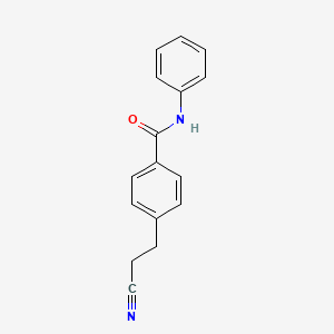 molecular formula C16H14N2O B14210195 4-(2-cyanoethyl)-N-phenylbenzamide CAS No. 737766-78-8