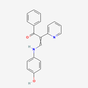 3-(4-Hydroxyanilino)-1-phenyl-2-(pyridin-2-yl)prop-2-en-1-one