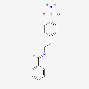 molecular formula C15H16N2O2S B14210206 4-{2-[(E)-Benzylideneamino]ethyl}benzene-1-sulfonamide CAS No. 834917-19-0